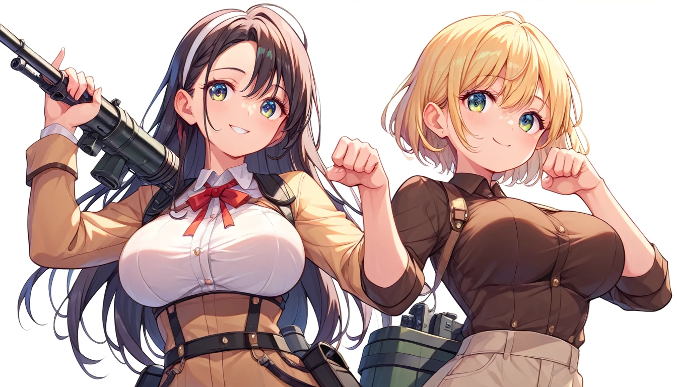 ((multiple girls:1.3)), ((moe style:1.3)), ((cowboy suit:1.3)), ((cool pose:1.3)), ((minigun:1.3)), ((dali paintings:1.3)), ((large breasts:1.3)), ((centerfold:1.3)), ((extremely feminine:1.3)), perfect hands, ((perfect face)), ((extremely cute:1.3)), ((masterpiece)), ((8k)), ((best quality)), ((beautiful)), ((extremely detailed:1.3)) , ((absurdres)), AddXL, ((score_9:1.3)), ((score_8_up:1.3)), ((score_7_up:1.3)),