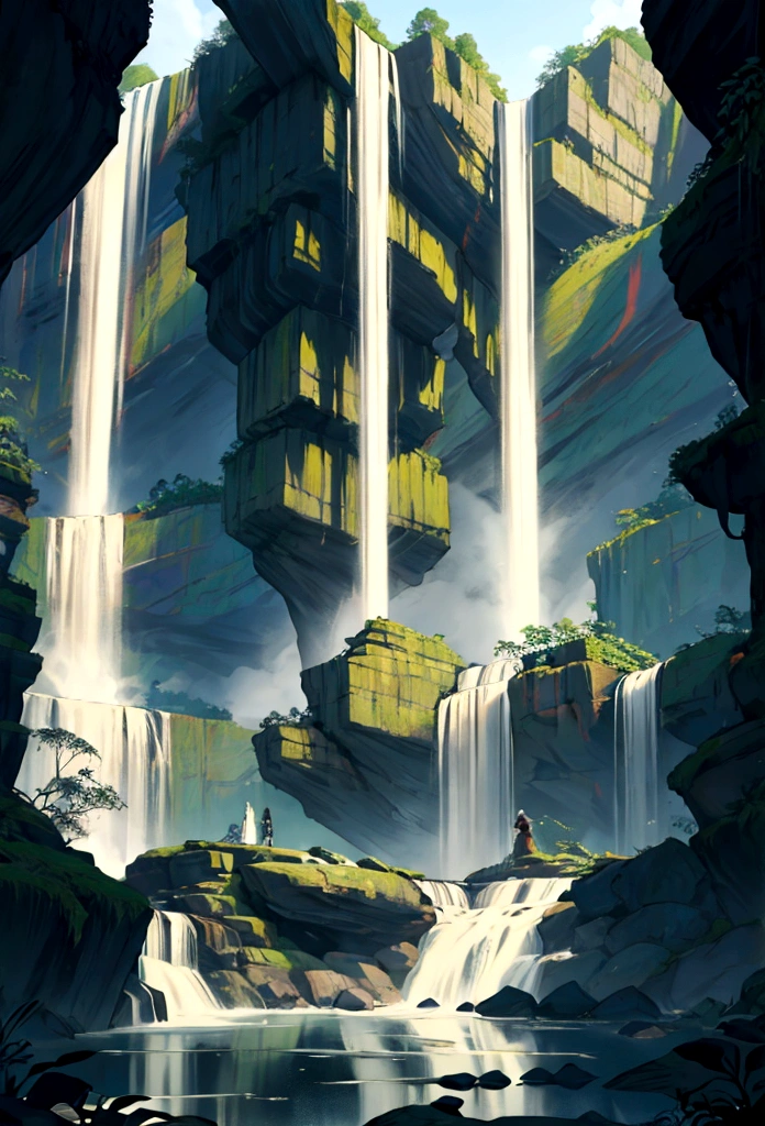 Waterfall, ghilbi vibes,