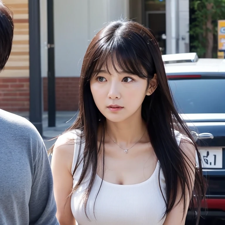 A beautiful 45-year-old married woman、Confessing to a small-breasted and unattractive female college student、Long Black Hair、Puzzled