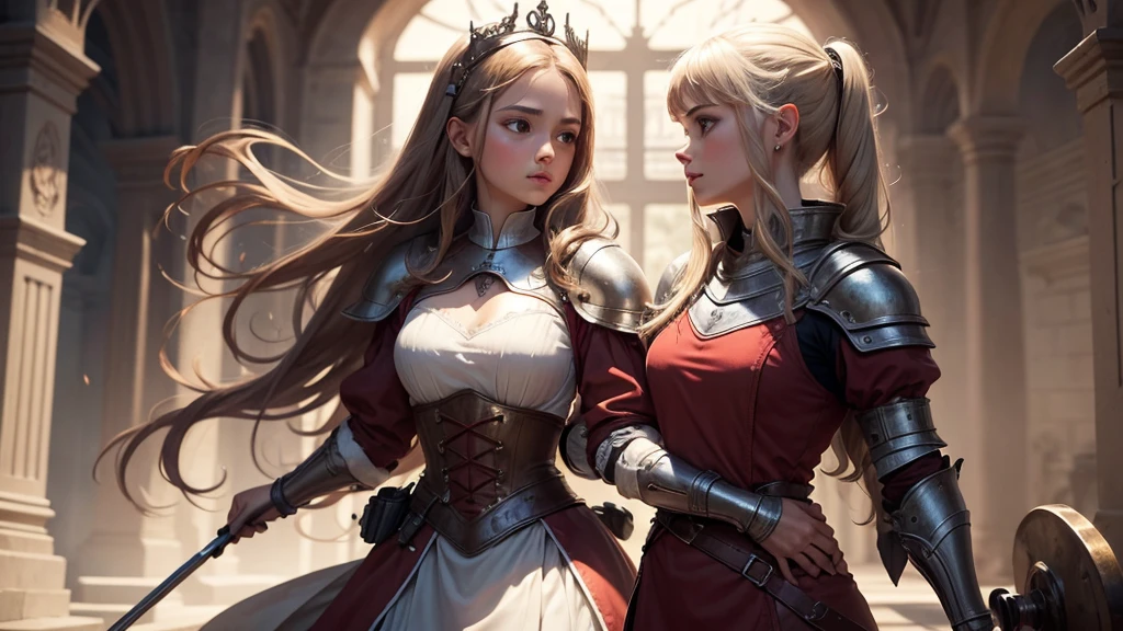 ((work of art)),((best qualityer)),((high détail)),((realisitic,)) army armor and weapons red and white colors, medieval era 