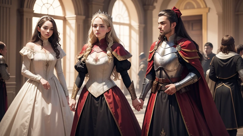 ((work of art)),((best qualityer)),((high détail)),((realisitic,)) army armor and weapons red and white colors, medieval era