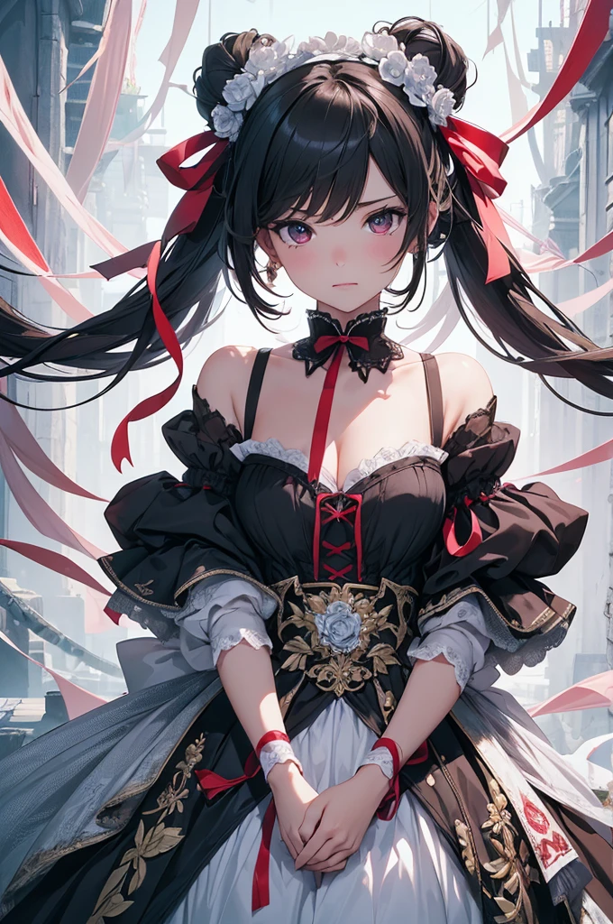 Absurd, High resolution, Super detailed, (One girl:1.3),
break
, Design a beautiful red ribbon image, Expressive ribbons, Elegant decoration, A sense of craftsmanship and technique.
