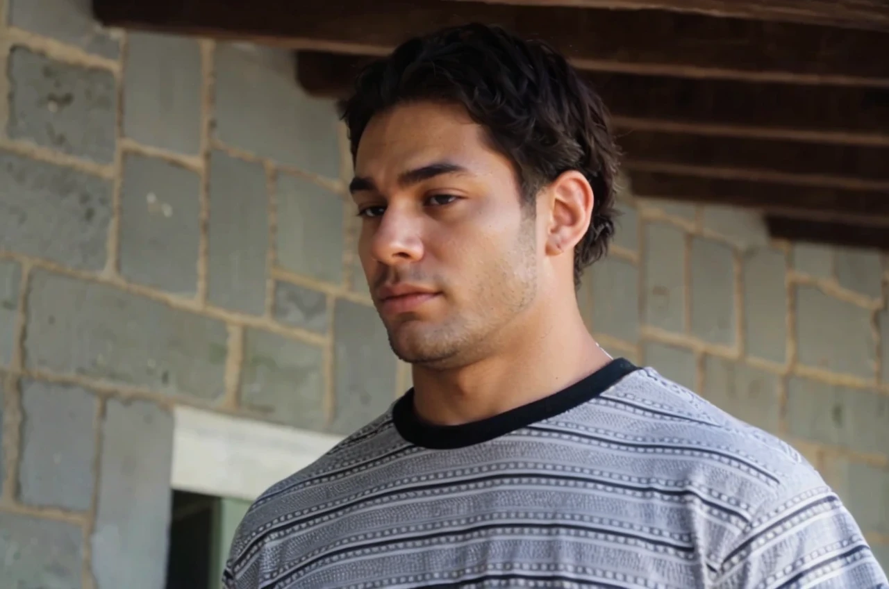 Make this person an ugly green ogre