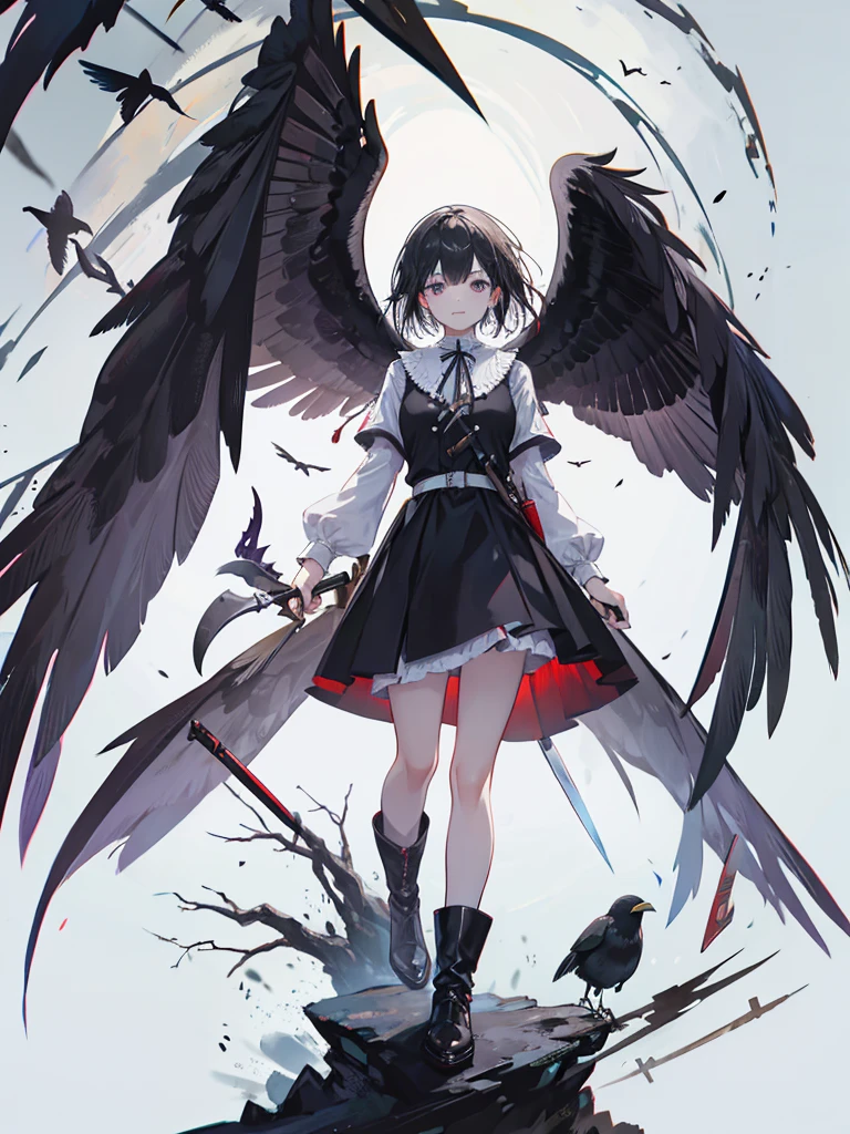 pilgrim，crow，Apparition，wing，Long knife