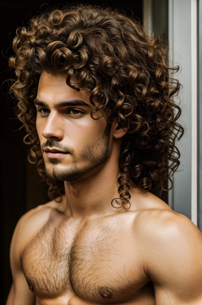 Guy with curly hair