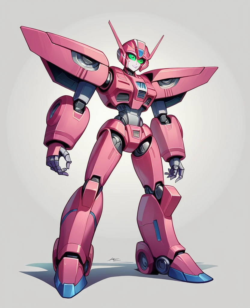 Transformers, as arcee, woman robot, as autobot, pink metal colour body, as arcee transformers full body,