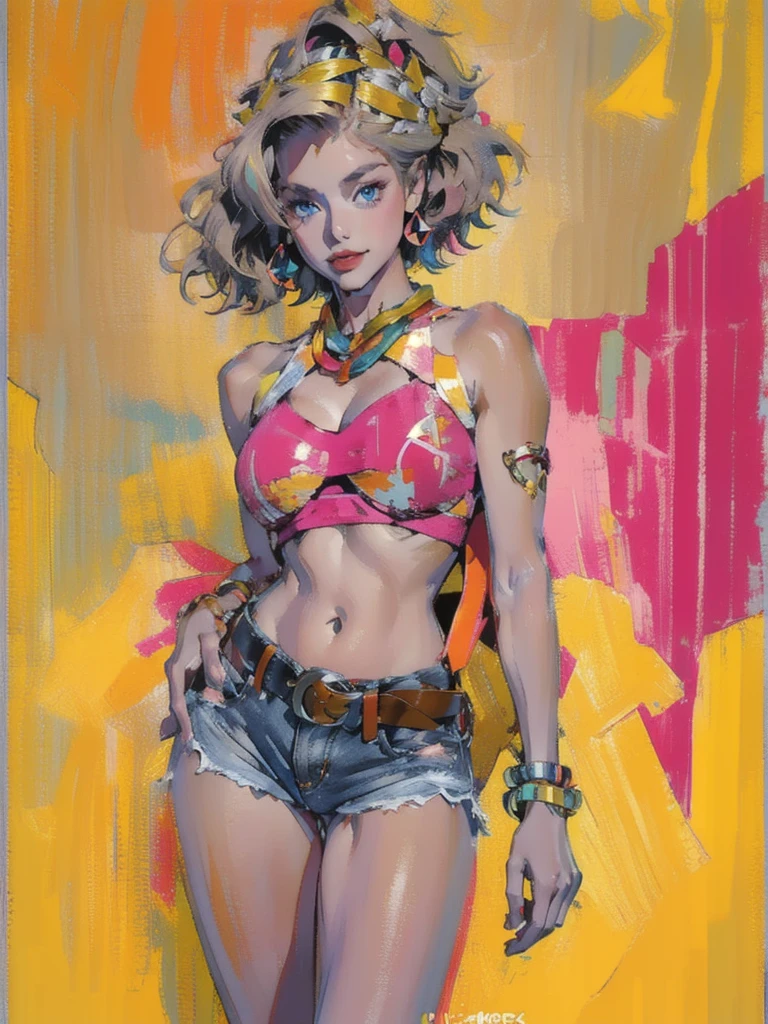 ((masterpiece)), ((best quality)), (ultra-detailed), ((extremely detailed)), 4K, (8K), best quality, a beautiful woman, ((beautiful light gray hair)), shiny hair, ((bob cut)), light blue eyes, freckled skin, flushed cheeks, 20 years old,
NSFW, (masterpiece:1,2, best quality), (magazine cover), (colorful Magazine cover abundant with text), vibrant, eye-catching paintings, Comic cover style, glamorous, enticing, stylish, chic, high-fashion, captivating, elegant, trendy, fashionable, radiant, attention-grabbing, dazzling, sophisticated, stunning, dramatic, bold, Featured is Astrid Lim, a 20-year-old beauty from a Hong Kong-Malaysian background who's a beauty pageant winner and a cheerleader at Florida State University, ((She embodies the girl-next-door charm with her radiant smile and friendly demeanor)), ((Her physique boasts a slim, athletic frame, with an hourglass figure, waist, elongated, toned legs, ample, peachy derrière, and well-sculpted muscles)), (((Her C-cup size breasts and flat abdomen further accentuate her active lifestyle))), ((Her skin tone is a radiant mix of natural fairness and American sun-kiss)), and her makeup is minimal, highlighting her natural beauty, (((She wears a Guess neon-colored bikini top that adds a pop of color and showcases her toned upper body, paired with high-waisted Levi's denim shorts))), perfect for a casual beach day yet trendy enough for a pool party, Her Steve Madden platform sandals add height and are easy to slip on and off at the beach, She carries a JanSport classic backpack, perfect for a day at the beach, emphasizing her natural beauty, and she wears pink lip gloss, (Her blonde hair is styled in loose waves), adding to her beach-ready look, She wears a simple bracelet and ring from Pandora, and a gold belly chain from Forever 21 to highlight her flat abdomen and add a sexy touch to her look, reinforcing her outgoing personality, The occasion is a Summer Break wild in Miami, (exceptionally detailed:1.3), , super fine