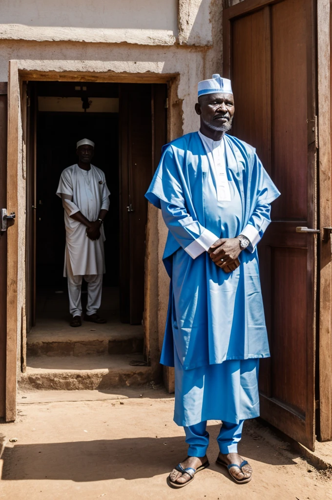 A man standing at court as a Paramount Chief 