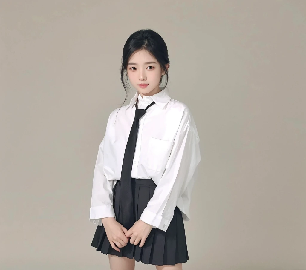 (original photography、Top quality)、(Realist、Realism:1.3)、masterpiece、Extremely refined、a very detailed、CG、Unite、8K、amazing、Details、Ultra Detailed、High resolution、absurd、Soft Light、(A black-haired one、Medium Length Hair、Bangs)、Detail of beautiful girl、Detailed fingers、Extremely detailed eyes and face、Beautiful and delicate nose、Beautiful and delicate eyes、(Glow on the face)、Looking at the audience、(close)Mouth:1.2)、1 girl、Kawaii、young、adult face、White skin、(Half body:1.3、seat)、(Mid-chest)、Lifelike face、Realistic body、Beautiful thighs、(ulzzang-6500-v1.1: 0.6)、Black shirt、Parka、(Half-smile:1.3)