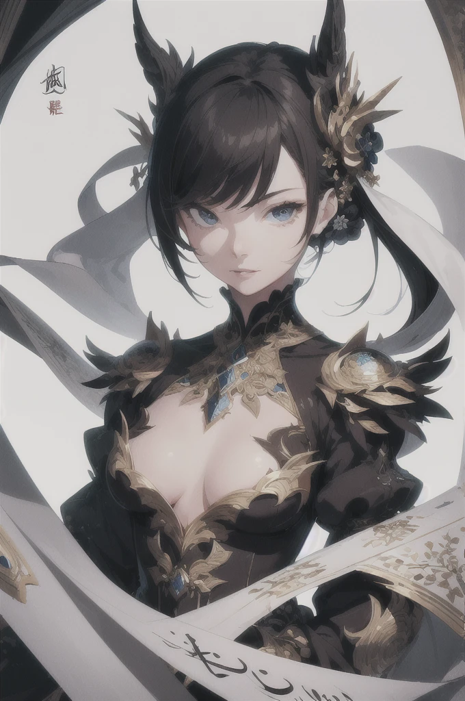 Absurd, High resolution, Super detailed, (One girl:1.3),
break
, Design beautiful calligraphy letter images, Expressive calligraphy characters, Elegant decoration, A sense of craftsmanship and technique.