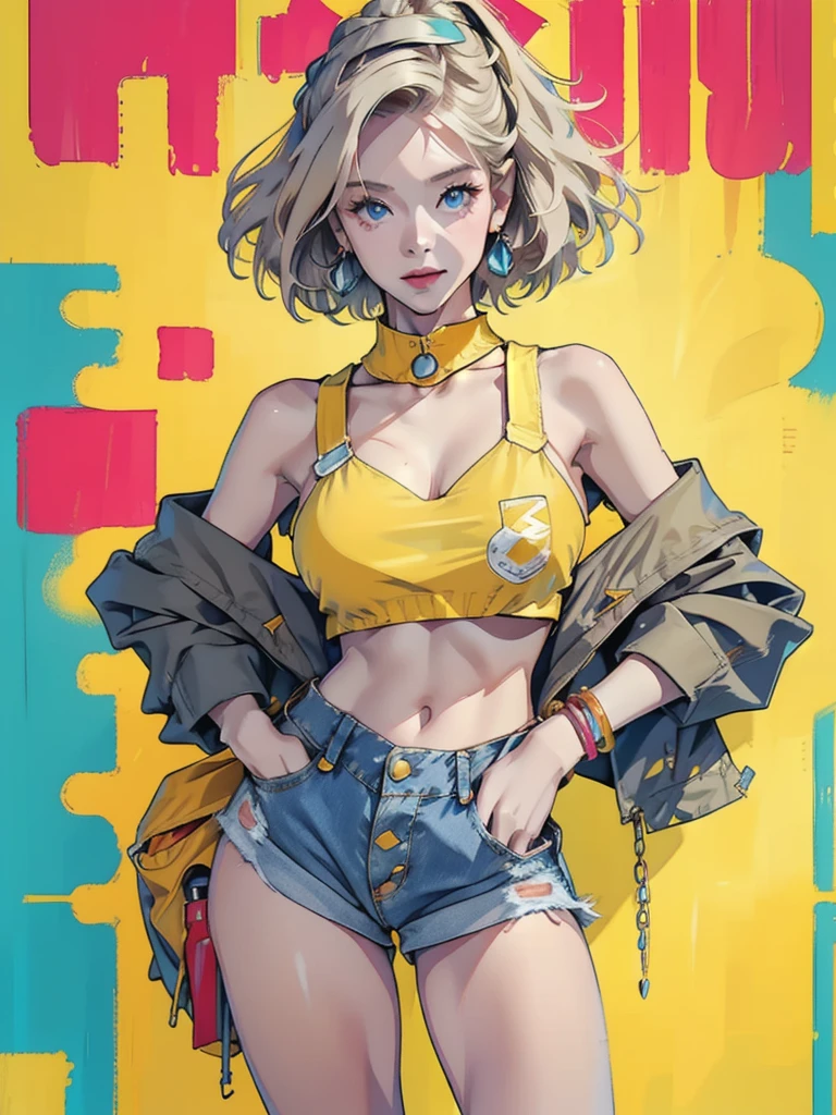 ((masterpiece)), ((best quality)), (ultra-detailed), ((extremely detailed)), 4K, (8K), best quality, a beautiful woman, ((beautiful light gray hair)), shiny hair, ((bob cut)), light blue eyes, freckled skin, flushed cheeks, 20 years old,
NSFW, (masterpiece:1,2, best quality), (magazine cover), (colorful Magazine cover abundant with text), vibrant, eye-catching paintings, Comic cover style, glamorous, enticing, stylish, chic, high-fashion, captivating, elegant, trendy, fashionable, radiant, attention-grabbing, dazzling, sophisticated, stunning, dramatic, bold, Featured is Astrid Lim, a 20-year-old beauty from a Hong Kong-Malaysian background who's a beauty pageant winner and a cheerleader at Florida State University, ((She embodies the girl-next-door charm with her radiant smile and friendly demeanor)), ((Her physique boasts a slim, athletic frame, with an hourglass figure, waist, elongated, toned legs, ample, peachy derrière, and well-sculpted muscles)), (((Her C-cup size and flat abdomen further accentuate her active lifestyle))), ((Her skin tone is a radiant mix of natural fairness and American sun-kiss)), and her makeup is minimal, highlighting her natural beauty, (((She wears a Guess neon-colored bikini top that adds a pop of color and showcases her toned upper body, paired with high-waisted Levi's denim shorts))), perfect for a casual beach day yet trendy enough for a pool party, teve Madden platform sandals add height and are easy to slip on and off at the beach, She carries a JanSport classic backpack, perfect for a day at the beach, emphasizing her natural beauty, and she wears pink lip gloss, (Her blonde hair is styled in loose waves), adding to her beach-ready look, She wears a simple bracelet and ring from Pandora, and a gold belly chain from Forever 21 to highlight her flat abdomen and add a sexy touch ter look, reinforcing her outgoing personality, The occasion is a Summer Break wild in Miami, (exceptionally detailed:1.3), , super fine