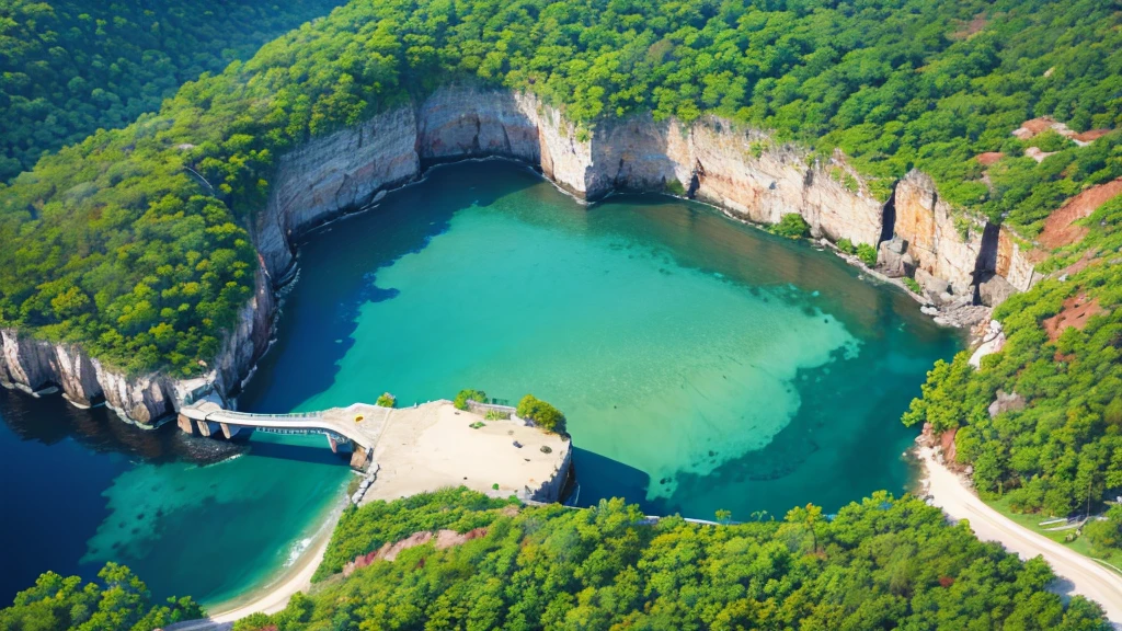 Natural beauty. Aerial view. 8K. High definition