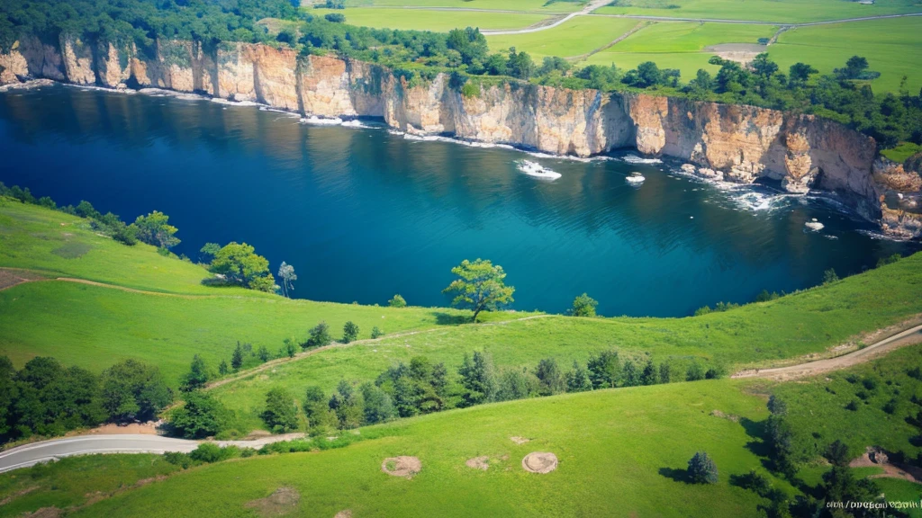 Natural beauty. Aerial view. 8K. High definition