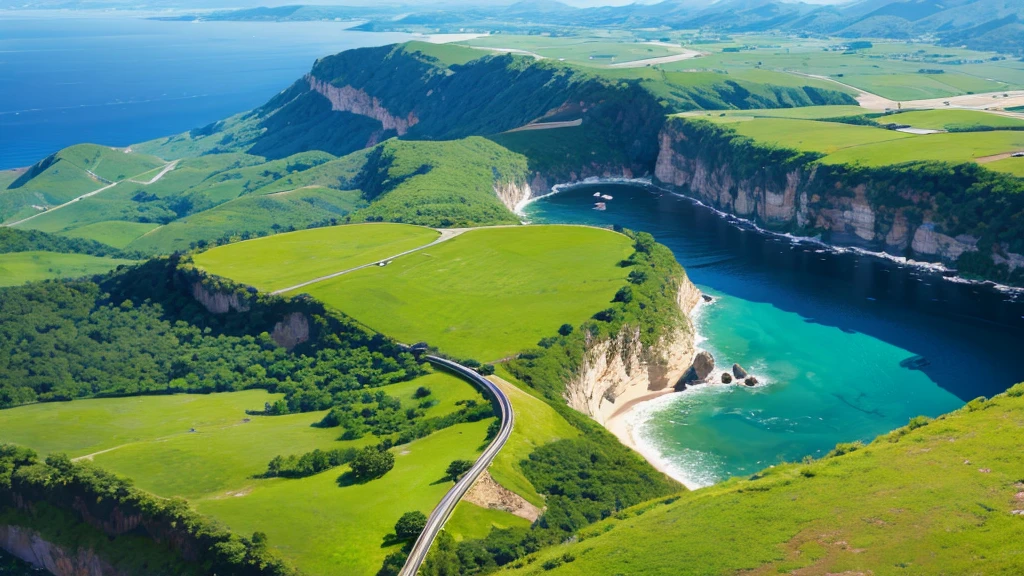 Natural beauty. Aerial view. 8K. High definition