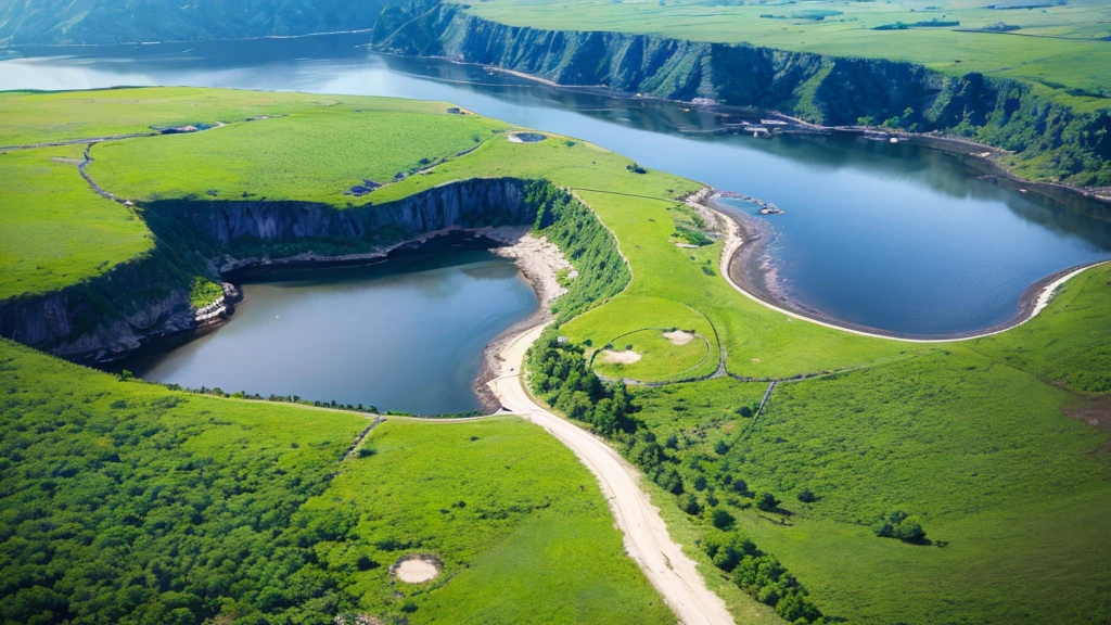 Natural beauty. Aerial view. 8K. High definition