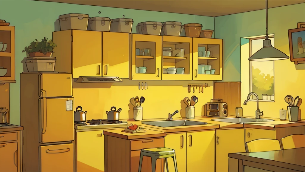 ((best qualityer, work of art)), kitchen, bright sunny