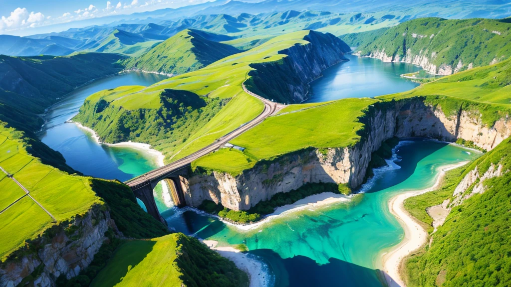 Natural beauty. Aerial view. 8K. High definition