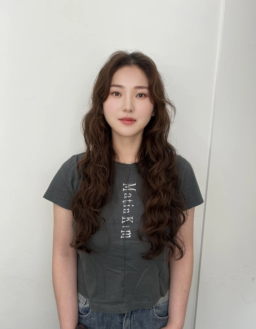 Best Quality, 8k, Masterpiece, (Portrait: 1.3), (photo realistic:1.4), (hyper realistic:1.4), Sharp Focus, looking at viewer, (smoother lighting:1.1), (increase cinematic lighting quality:0.9), realistic lighting, backlighting, light on face, ray trace, (brightening light:1.2), (Increase quality:1.4), sharp detail, (best quality real texture skin:1.4), finely detailed eyes, black_eyes, finely detailed face, 25 year old Korean woman