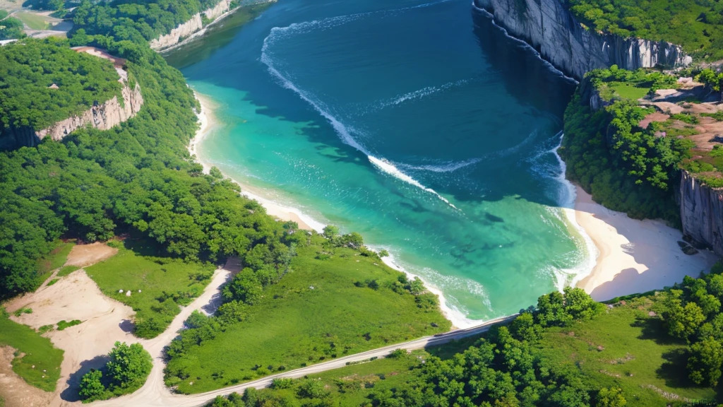 Natural beauty. Aerial view. 8K. High definition