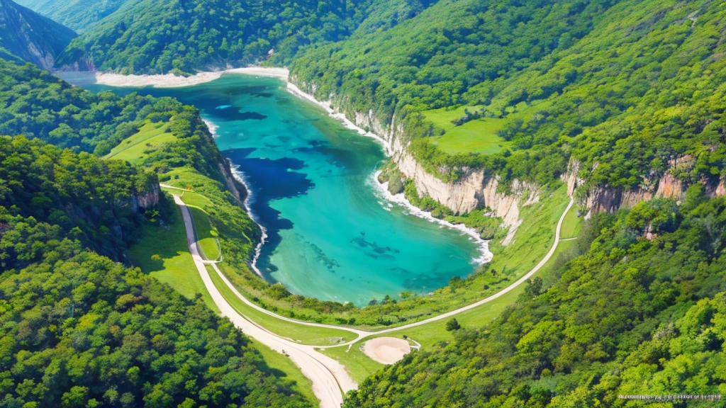 Natural beauty. Aerial view. 8K. High definition