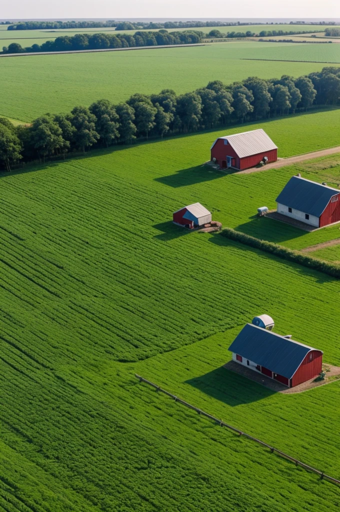 a small farm, it's night, there is a little hut