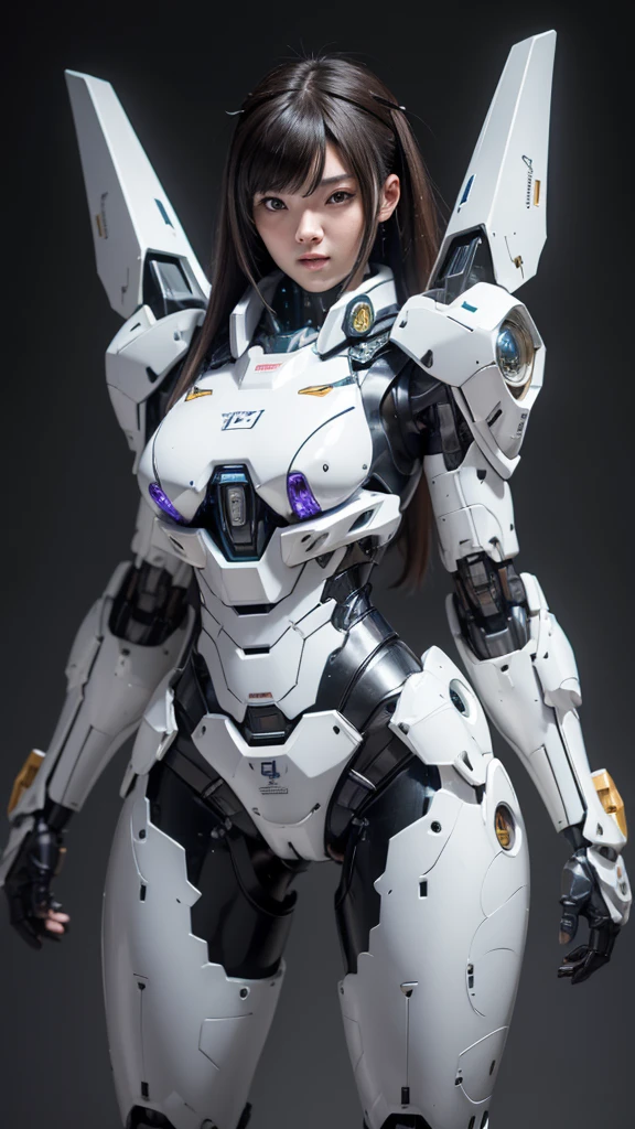 Textured skin, Super Detail, high details, High quality, Best Quality, hight resolution, 1080p, hard disk, Beautiful,(Humanoid Weapons),Oppai Missile,beautiful cyborg woman,Mecha Cyborg Girl,Battle Mode,Girl with a Mecha Body,She wears a battle cyborg mech with a weapon,Fulll body Shot