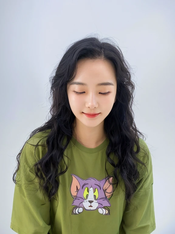 Best Quality, 8k, Masterpiece, (Portrait: 1.3), (photo realistic:1.4), (hyper realistic:1.4), Sharp Focus, looking at viewer, (smoother lighting:1.1), (increase cinematic lighting quality:0.9), realistic lighting, backlighting, light on face, ray trace, (brightening light:1.2), (Increase quality:1.4), sharp detail, (best quality real texture skin:1.4), finely detailed eyes, black_eyes, finely detailed face, 25 year old Korean woman. smiling_face