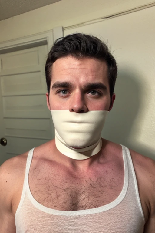 Shawn Mendes male induct taped mouth on bed