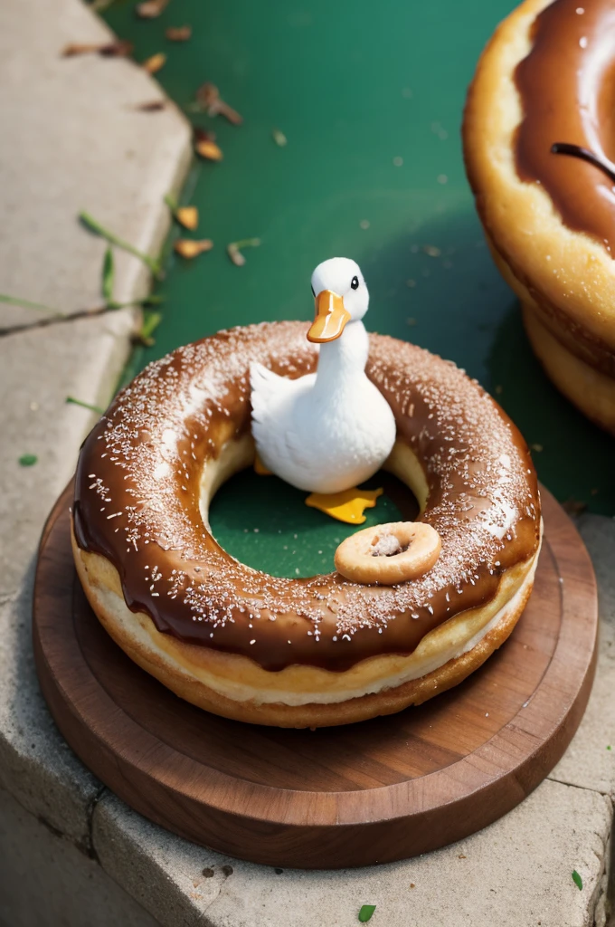 Duck with donut