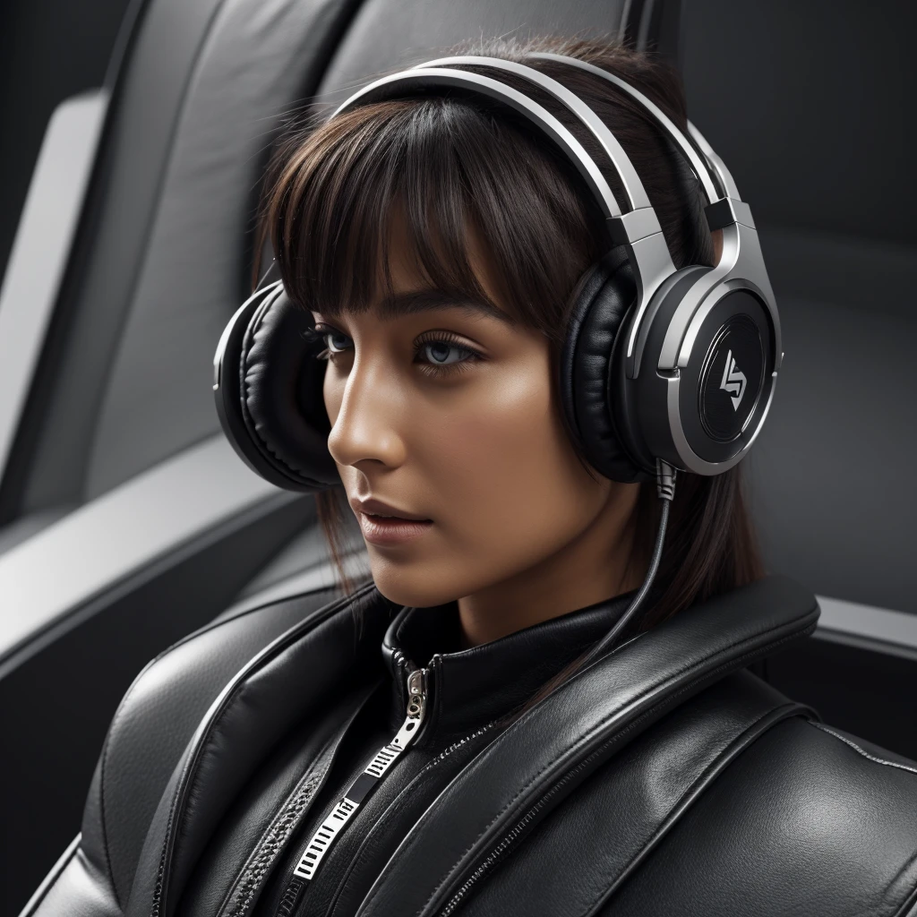 the abstract design of super detailed 3d headphones, in 8k, shiny, luxurious, and as a fashion accessory