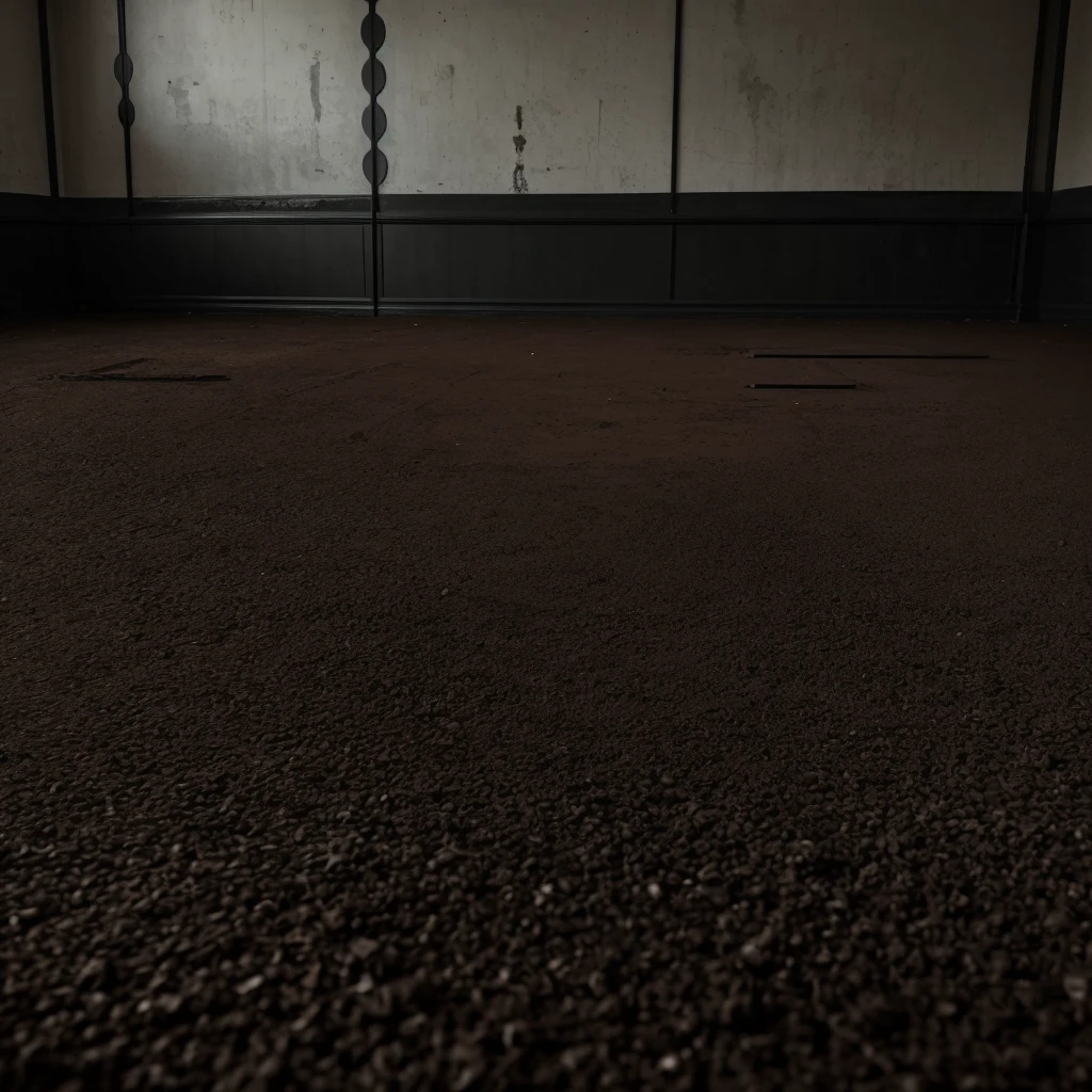 low angle shot of a vicious empty nursery, eerie, scary, dark colours, no toys, one ball, complex, full sharp, maximum sharpness, intricate datails, photorealistic, 8k ultrareakistic, photo-bash