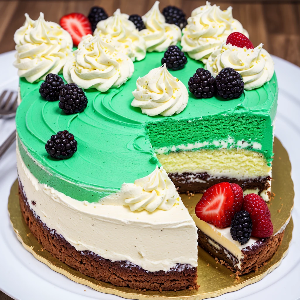 black and green cheescake pastry buttercream cake modern cake dessert tart