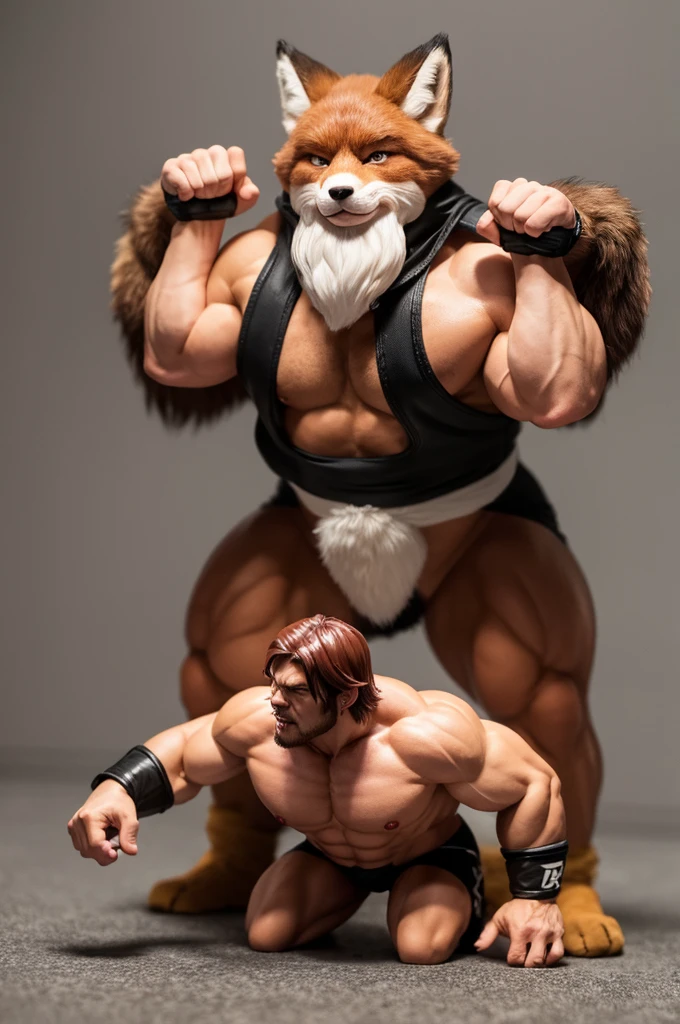 Professional wrestler、Fox Beastman、Muscle、Pro wrestling、
cute、Miniature
