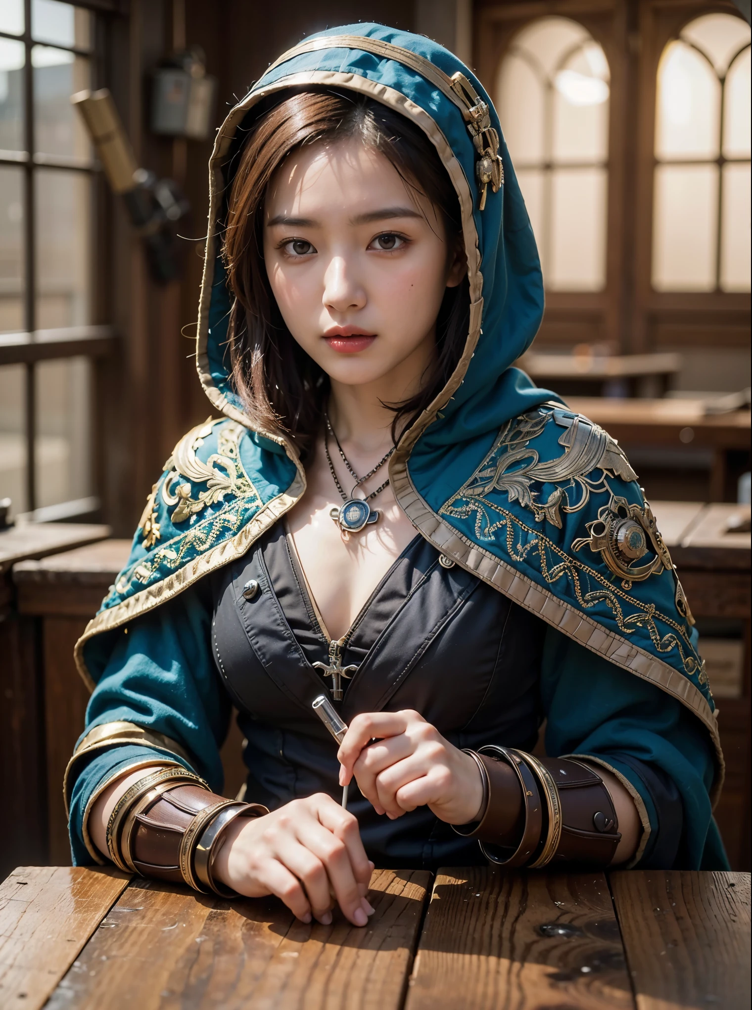Steampunk,Ultra Realistic,Ultra High Resolution,8k,Realistic Photo,(Angel Type Mechanical Suit:1.2),Mechanical Wings,Heavy Weapons,Raw Textures,Legs,Japanese Female Soldier,(Beautiful Face),((Ultra Realistic All Textures)),((Ultra Elaborate to the Last Detail)),Magnific AI for RealisticDetail up,Weathering,Full body shot,Super sharp results,Hydraulic cylinder,Shot with Fujifilm X-T30+Nokton. HDR10, minimum 4 images created.