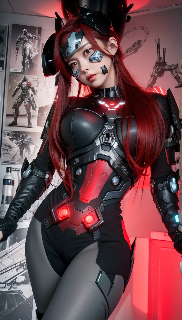 Futuristic high-tech style，best quality,Fairy Skin,(every time :1.2),eternal,Very detailed,Practical,high quality,Light,Light线追踪,Ultra HD,Upper Body, Future Iron Man Mech，shooting，Battery，Transmitter，Large caliber artillery，Rostlan 8K，Mecha Cyber Armored Girl,Wearing a cyberpunk technology helmet，Star Armor Helmet，With breathing Light，The armor of the future shines，Armed Cannon，High-tech armor，helmet，Surrealism，future technology，Open hands，Mechanical bracers，Nano Warframe