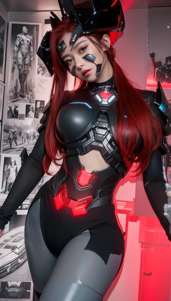 Futuristic high-tech style,best quality,Fairy Skin,(every time :1.2),eternal,Very detailed,Practical,high quality,Light,Light线追踪,Ultra HD,Upper Body, Future Iron Man Mech,shooting,Battery,Transmitter,Large caliber artillery,Rostlan 8K,Mecha Cyber Armored Girl,Wearing a cyberpunk technology helmet,Star Armor Helmet,With breathing Light,The armor of the future shines,Armed Cannon,High-tech armor,helmet,Surrealism,future technology,Open hands,Mechanical bracers,Nano Warframe
