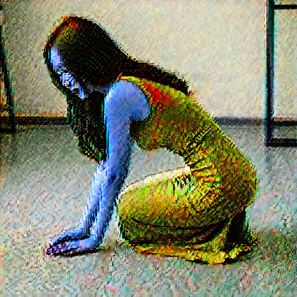 Realistic, high quality, Chinese woman wearing a maxi bodycon dress, knit dress, seated on knees on floor, bending over,  rear view 