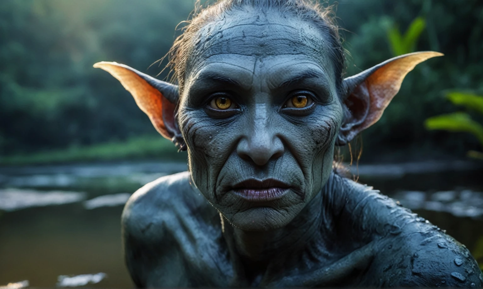 mystical forest lagoon, dreamy scene, Indonesia National Geographic, in a serene landscape, Mystical scene, Mysterious lake, Beautiful Vietnamese jungle, mystical setting, beautiful setting, serene environment, Early morning light, stunning atmosphere, morning river, enchanting and otherworldly, lost in a dreamy fairy landscape,face pretty face,extremely detailed,intricate details,eyes extremely detailed, high detailed eyes,16k resolution, realistic humid skin,extremely intricate details,Epic Realistic,face anatomically correct,Ultra HD,HDR, natural skin textures, hyper realism,realistic skin texture, hyper detailed,extremely Realism,Ultra Detailed,body logically correct,full body length shot,beggar graphite Manganite sparas, wants eat,survival in criminal city of future,Cinematic,soft colors, Technicolor,natural skin textures, hyper realism, hyper detailed,Extremely detailed,High contrast,Masterpiece,Realistic,Ultra Detailed, intricate details,realistic humid leather,extremly intricate,Epic Realistic, cinematic style,irina yermolova,high contrast,hdr,extremely detailed, [deep night landscape],masterpiece,intricate details,faded,eyes extremely detailed, high detailed eyes,16k resolution,RAW,retina, Nikon Z9,China,Songbird,orc,Li River in Guangxi Zhuang of China,tkt style, Pisces, pointed ears，perfect, ginger，transition between two art styles, Ink painting to photorealism, Double contact, X-ray, Creative, vivid light, masterpiece, fantasy, Abstract, Surrealism, super detailed, high resolution, stop:35,(((creature with a spectral and ghostly appearance)). Her skin is pale, almost translucent. His eyes shine with a bluish glow, he wears dark, torn clothes that float around him, as if permeated by an aura of mourning. Its appearance is complemented by details such symbols of morning and gothic elements, further emphasizing its dark air. is portrayed as a haunted and tormented entity,pixar movie still,

