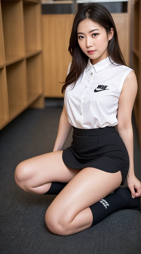 LAH0 beauty. Very sexy、Office lady with strong sexual desire、The beauty of an 20歳
OL suit, huge, Undershirt, Cool Beauty, career woman, Japanese Beauty, Unbutton the chest.
ulzzang-6500-v1.1, (RAW Photos : 1.2), (Photorealistic), (Genuine : 1.4), (Pieces fly), A woman with a calm face wearing a checked vest, Large bust body type. (Super realistic black socks:
Feet are plump、
1.2). Japanese Goddess, Sexy Girl, Otaku-like appearance, Sexy gaze wearing black socks, ((Full Body Shot: 1.16)), Highlighted with knee-length socks featuring the Nike logo. Nike logo on socks.
There is always one Nike logo visible on the sock., Two perfect pairs of legs, Both hands and feet are beautiful, Change clothes in the locker room, Ultra-realistic skin texture, Shiny skin. The black socks with the NIKE logo are beautiful., Black high heels.
Exposed thighs mini skirt, Modeled.