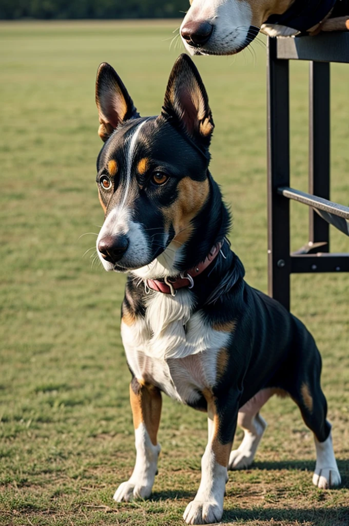 I want an image of dogs detecting specific smells in training