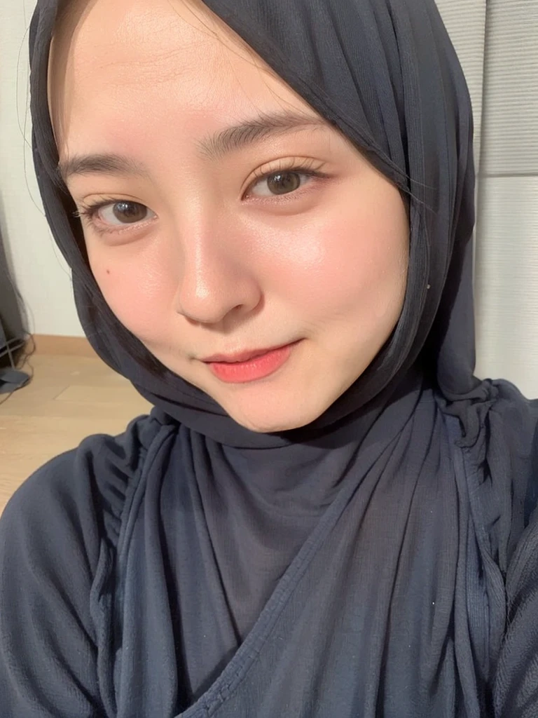 1girl, RAW photo of a 24 year old girl wearing hijab, Masterpiece, 16k, high Resolution, Ultra high Quality, super detailed background, beautiful lighting, Black hijab, solo, park, close up, Hands down, looking at viewer, Indonesia background,(No hand:1.3), Not showing hand,