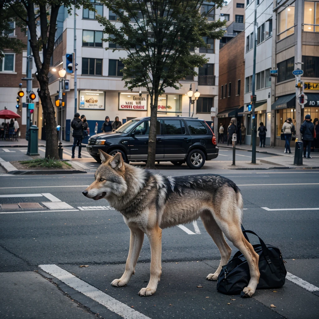 Wolf
on the street