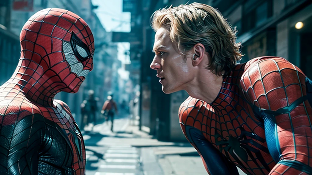 spiderman vs aquaman, atttack, ultraqualiti, hd, 8k, mastery, fantasy, colorful