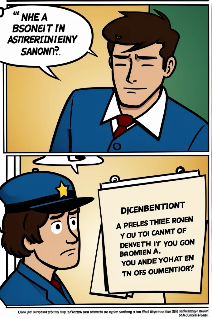 A person in comic form being discriminated against for being from another country