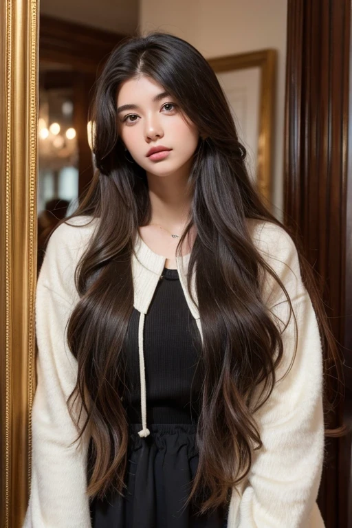 21-year-old European with long hair flowing