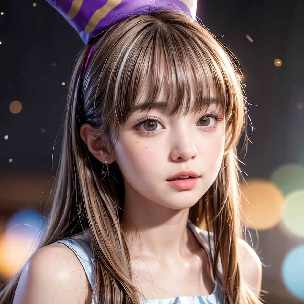 NSFW, 8k, High-level, absurd, masterpiece, best quality, primitive, very detailed CG, very detailed wallpaper, perfect lighting, Extremely detailed (((The personifying " Willy Wonka " as a ))), MysticSight, Tyndall effect, Tyndall scattering,dio gray background with (many Dazzling RainbowColor particles BokeH:1.28), (RoundlyButts, ThighGap), (Exposed:0.4), (Assfocus with ling ahead), BREAK (NOGIZAKA face variations) Extremely Detailed very KAWAII face variations, perfect anatomy, Childish, captivataze, elaborate detailed Eyes with (sparkling highlights:1.28), long eyelashes、Glossy RED Lips with beautiful details, Coquettish tongue, Rosyeeks, Radiant PearlSkin with clear transparency . { (Dynamic LifeLike expressions:1.4) | :d) }, (large eyes:-1) .