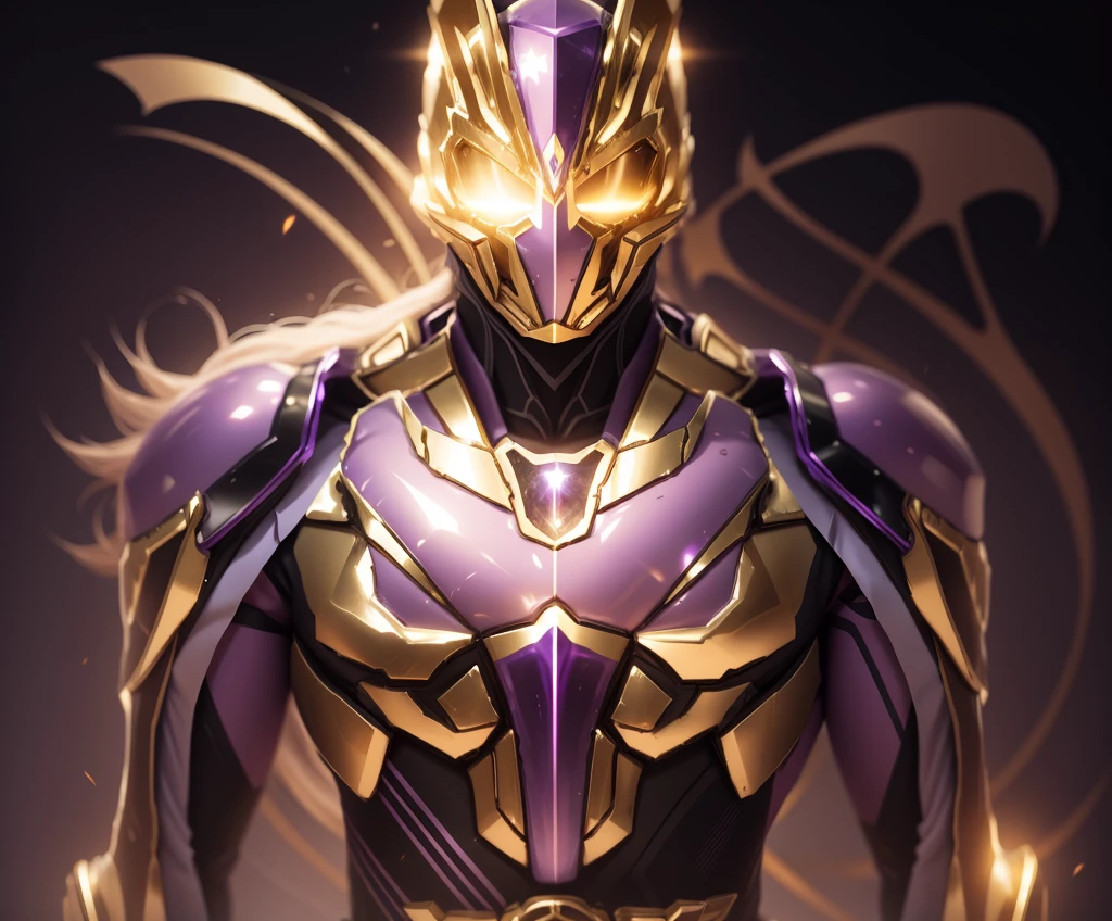 Made like transparent crystal,Similar to transparent purple crystal,Added some golden threads as embellishment。The color changes to purple and gold,Some purple and gold(Ensure its layering and armor texture,Purple is the main color,Add some gold for decoration)