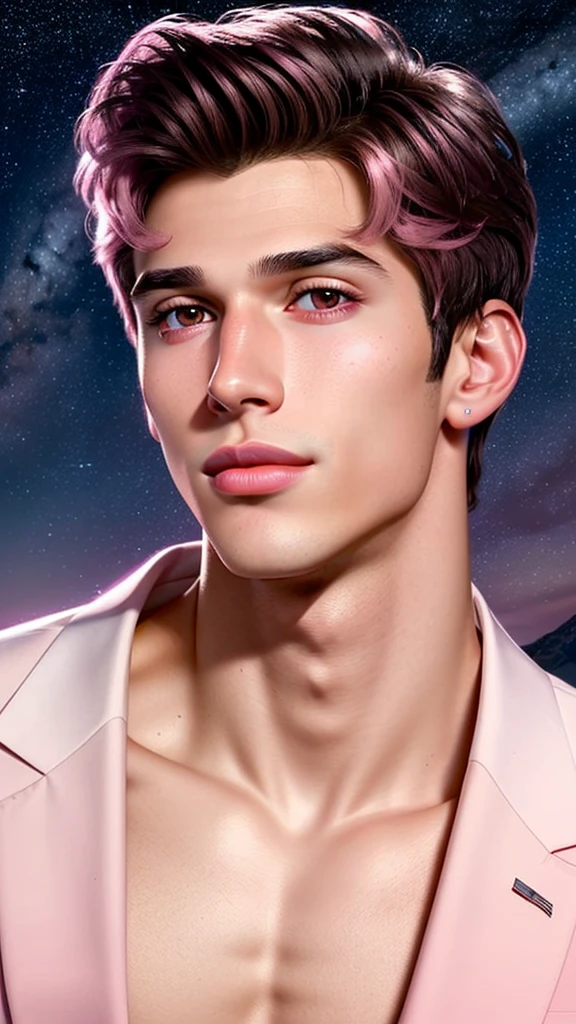 With a perfectly proportioned facial structure Full, pink lips and dark brown eyes that shine like stars in the sky Makes him a handsome young man that girls like. The whole world is envious. 