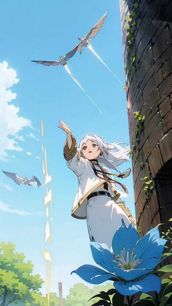 fly in the sky、Frielen、Activate Magic、blue sky。