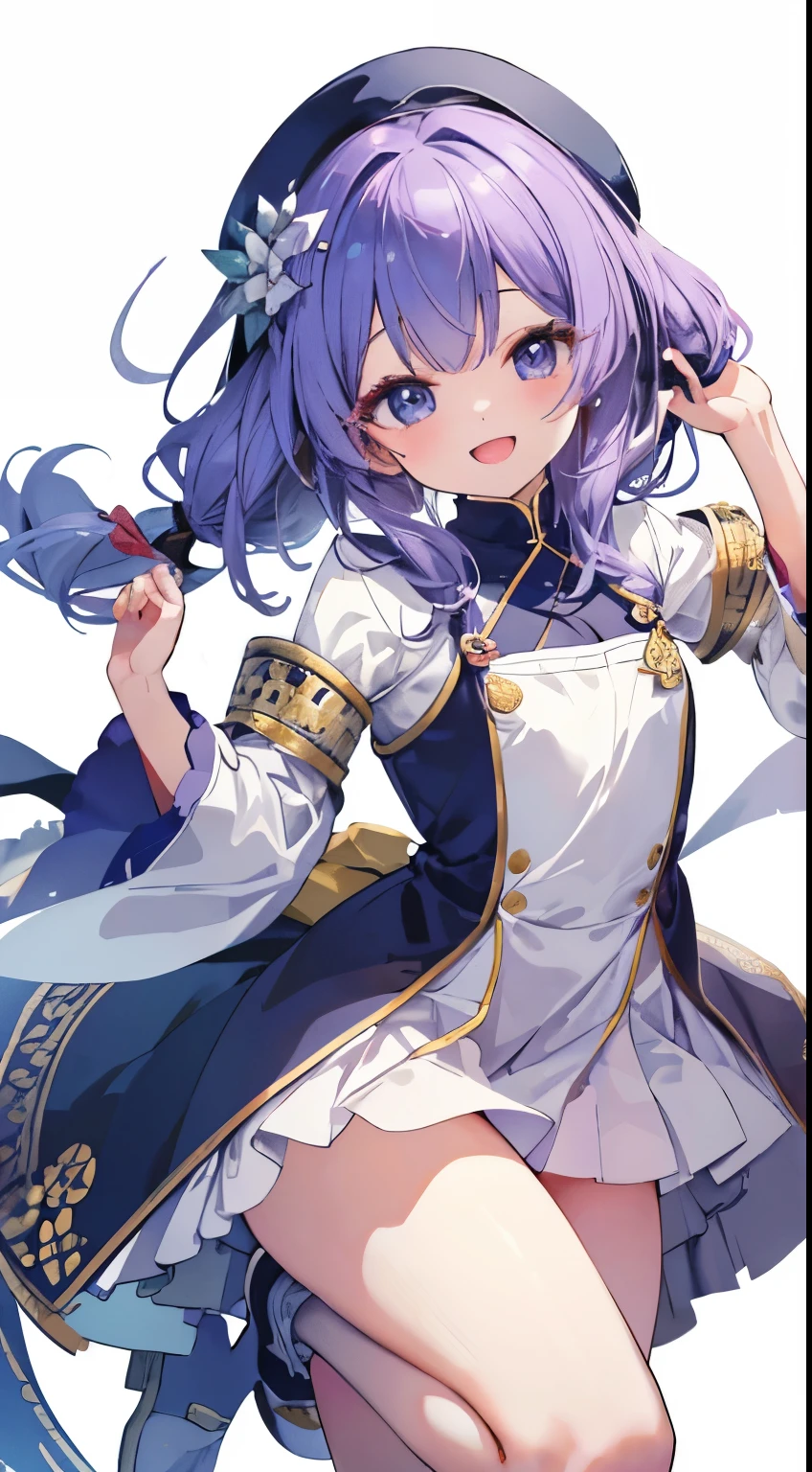 masterpiece、best quality、best quality、((((small))))、(smile with open mouth)、shiny hair quality、small 얼굴、dynamic pose、very detailed, beautiful, wide eyes、very detailed, clear and beautiful faces、(Cute illustration:1.2), high resolution, very detailed, best quality, embarrassing、thighs